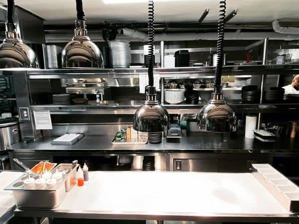 Kitchen with modern amenities