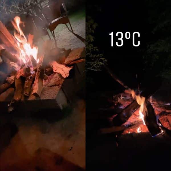 Bonfire in the mountains