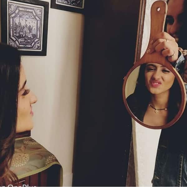 Being goofy on the sets