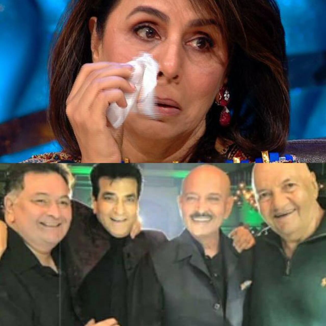 Indian Idol 12 Neetu Kapoor cries after watching Rishi Kapoor's video
