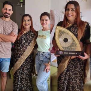 Rubina Dilaik gifts sarees to Annuji Gurumaa of Kinner Samaj who comes to bless the Bigg Boss 14 winner — watch video