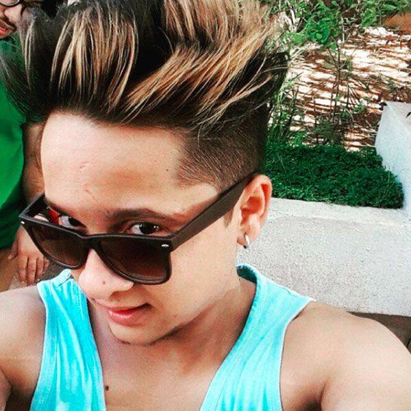 The stylish blonde faux hawk