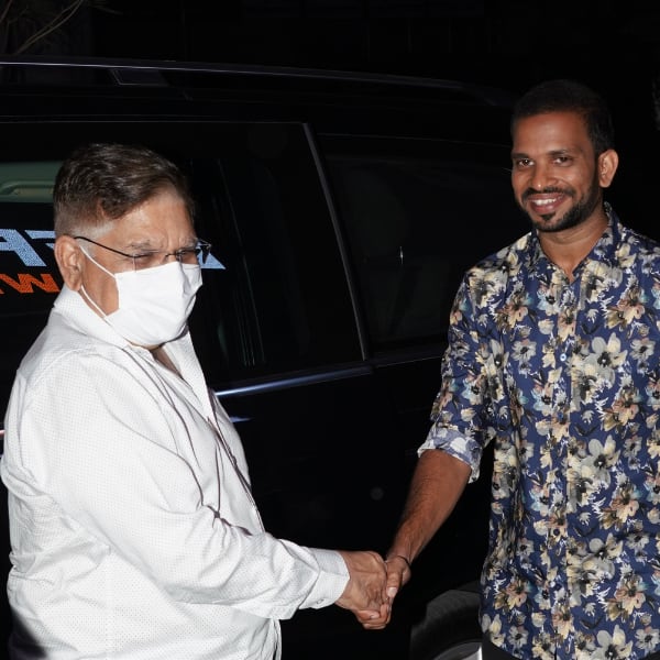 Boss drops by
