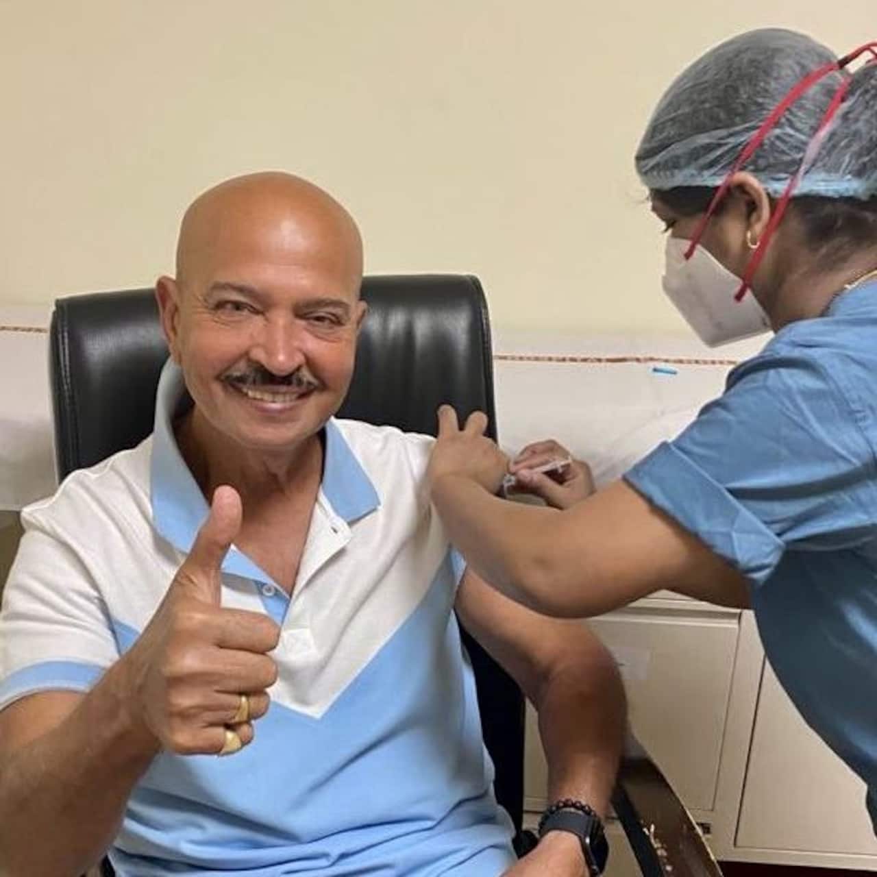 actor and producer rakesh roshan vaccinated himself with first dose