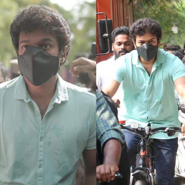 Actor Thalapathy Vijay arrived on a bicycle to cast his vote
