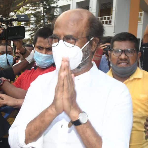 Rajinikanth at the pooling booth