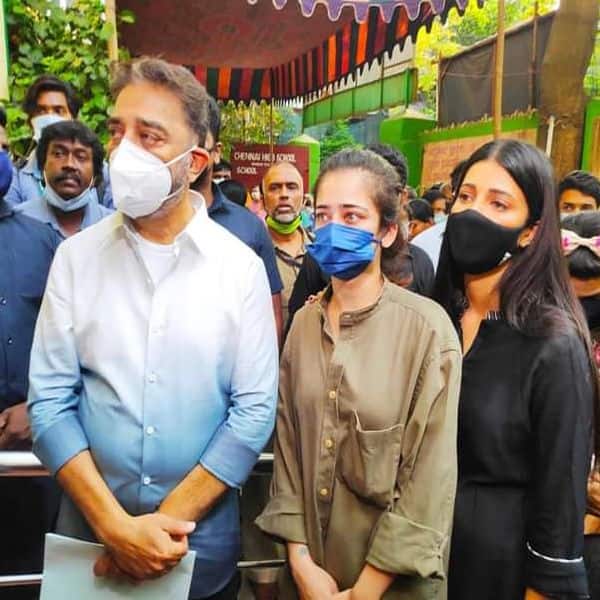 South star Kamal Haasan with his daughters Shruti and Akshara