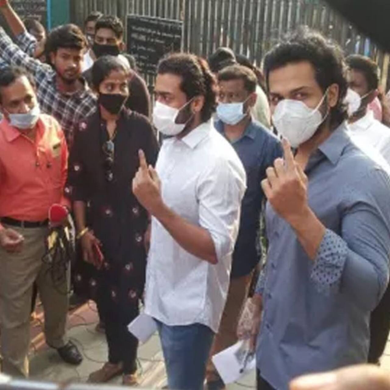 सूर्या के भाई कार्ति और पिता ने भी डाला वोट