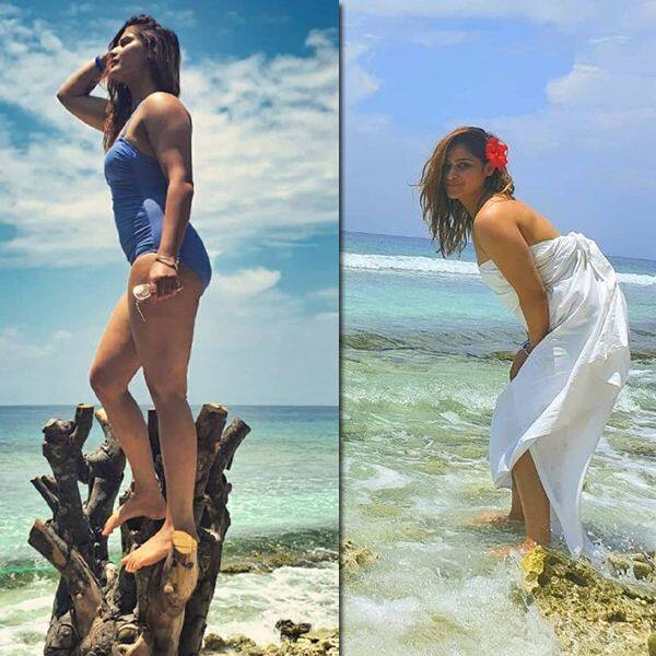 Bigg Boss 13 fame Aarti Singh shakes the internet with her Bikini Look from Maldives vacation: मालदीव पहुंचकर बिकिनी बेब बनी बिग बॉस 13 स्टार आरती सिंह, सफेद चदर लपेटकर खिंचवाई ऐसी