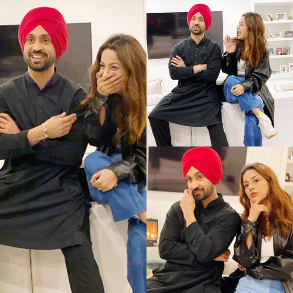 Shehnaaz Gill and Diljit Dosanjh dual in black as they wrap up Honsla