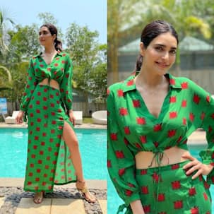 Guess The Price: Karishma Tanna's crepe crop top and printed skirt comes at the price of a mobile phone