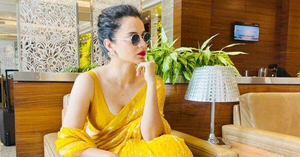 Kangana Ranaut will leave you feeling hot with her backless blouse, with plunging neckline - Bollywood Life