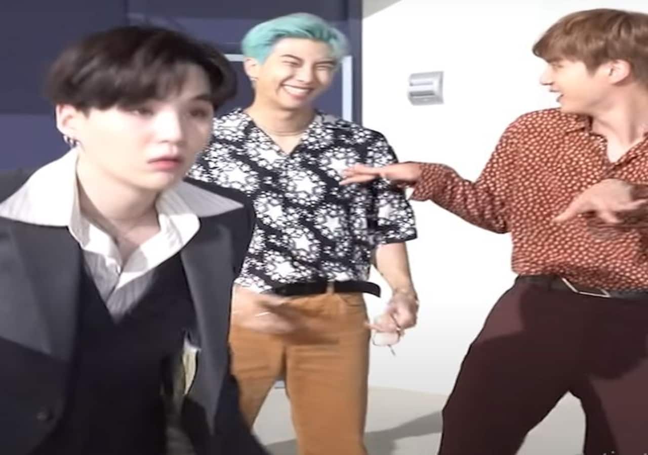 BTS member J-Hope finds V's Dynamite choreography difficult while Suga,  Jimin and Jungkook goof around. Watch - Hindustan Times