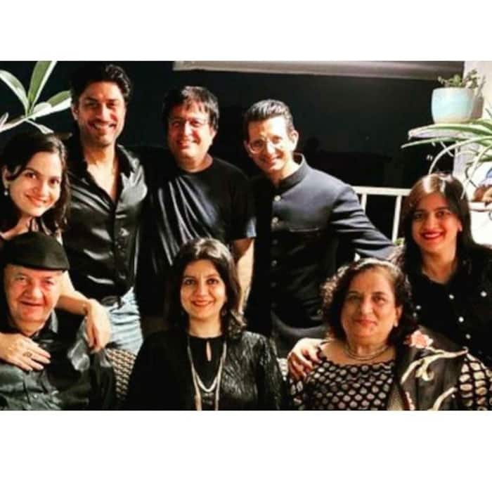 Prem Chopra and his three daughters