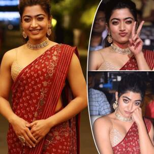 Rashmika Mandanna ने लाल रंग की साड़ी में चुराया फैंस का दिल, Sulthan के प्री-रिलीज इवेंट में अदाओं ने किया घायल