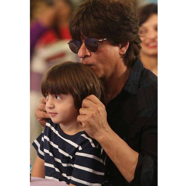 With papa bear Shah Rukh Khan