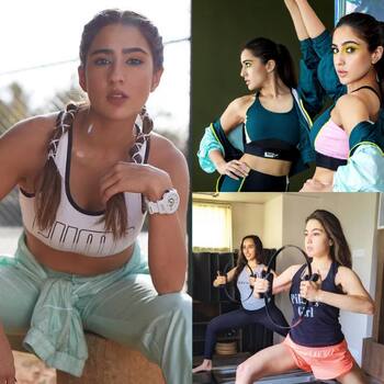 Sara Ali Khan sweats it out in sports bra and yoga pants before