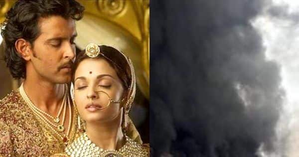 Jodhaa Akbar set destroyed as a major fire breaks out at ...