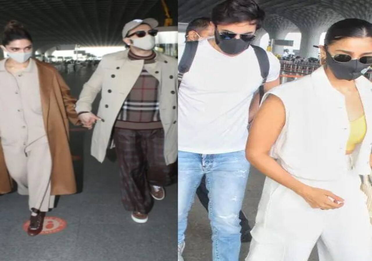 Deepika Padukone Spotted At Airport, Ranveer Singh Twins With Alia