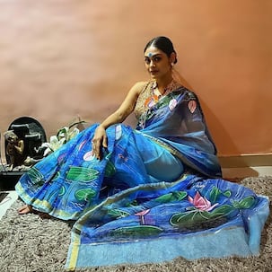 Sreejita De's photoshoot in a printed blue saree is a look you'd love to recreate — view pics