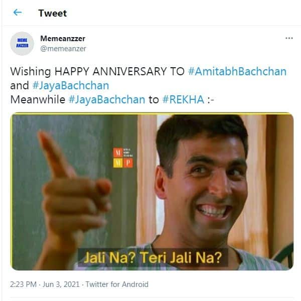 Rekha memes steal Amitabh Bachchan and Jaya Bachchan's wedding anniversary thunder