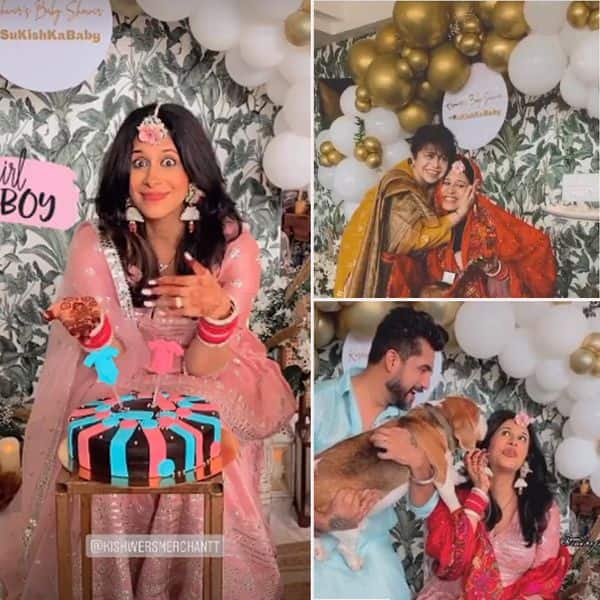 Kishwer Merchant Baby Shower ceremony: Bigg Boss 9 Star Poses like a Queen  with husband Suyyash Rai-Kishwer Merchant की गोदभराई की रस्म के दौरान प्यार  लुटाते नजर आए Suyyash Rai, घर में