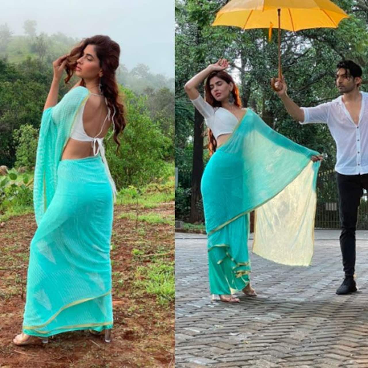 Gurmeet Choudhary and Karishma Sharma's BTS pics from their new song,  Barsaat Ki Dhun, are so HOT to handle that you'll remain transfixed to your  screen