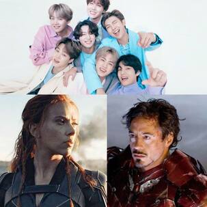 Trending Hollywood news today: BTS gets a shout out from Elton John for Permission To Dance, Black Widow director reveals why they didn't have a cameo of Robert Downey Jr.'s Iron Man in the film and more