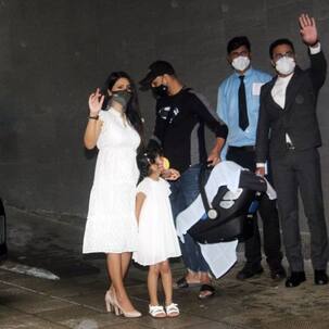 Harbhajan Singh and Geeta Basra papped outside the hospital as they take their newborn child home — view pics