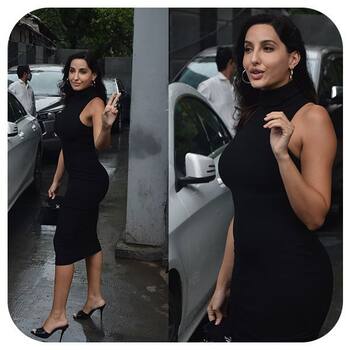 Nora Fatehi Wins Every Monochrome Look With Her Bodycon Dresses