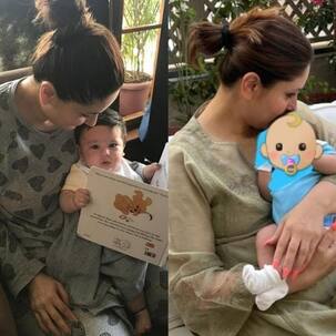 FINALLY! Paps capture the first glimpse of Saif Ali Khan and Kareena Kapoor's little munchkin Jeh and it's too adorable to miss – watch video