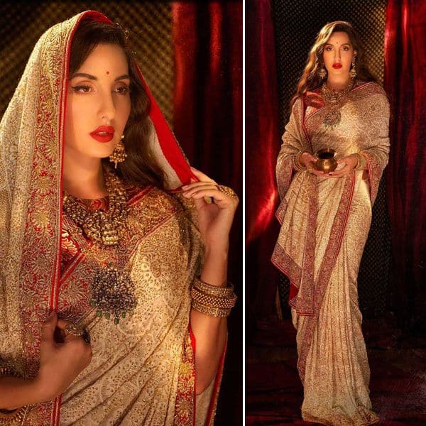 Nora Fatehi is the epitome of royalty and looks nothing less than a goddess in this traditional saree – view pics