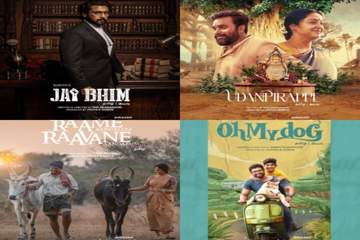 Jai Bhim Udanpirappe Oh My Dog Raame ndalum Raavane ndalum 4 Tamil Movies By Suriya Starring Prakash Raj Arun Vijay And Others Set To Premiere On Ott On These Dates