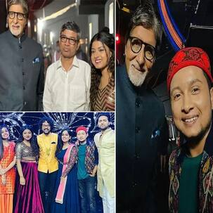 KBC 13 के सेट पर Pawandeep Rajan और Arunita Kanjilal ने जमाया रंग, Indian Idol 12 के फाइनलिस्ट ने दिया Amitabh Bachchan का साथ