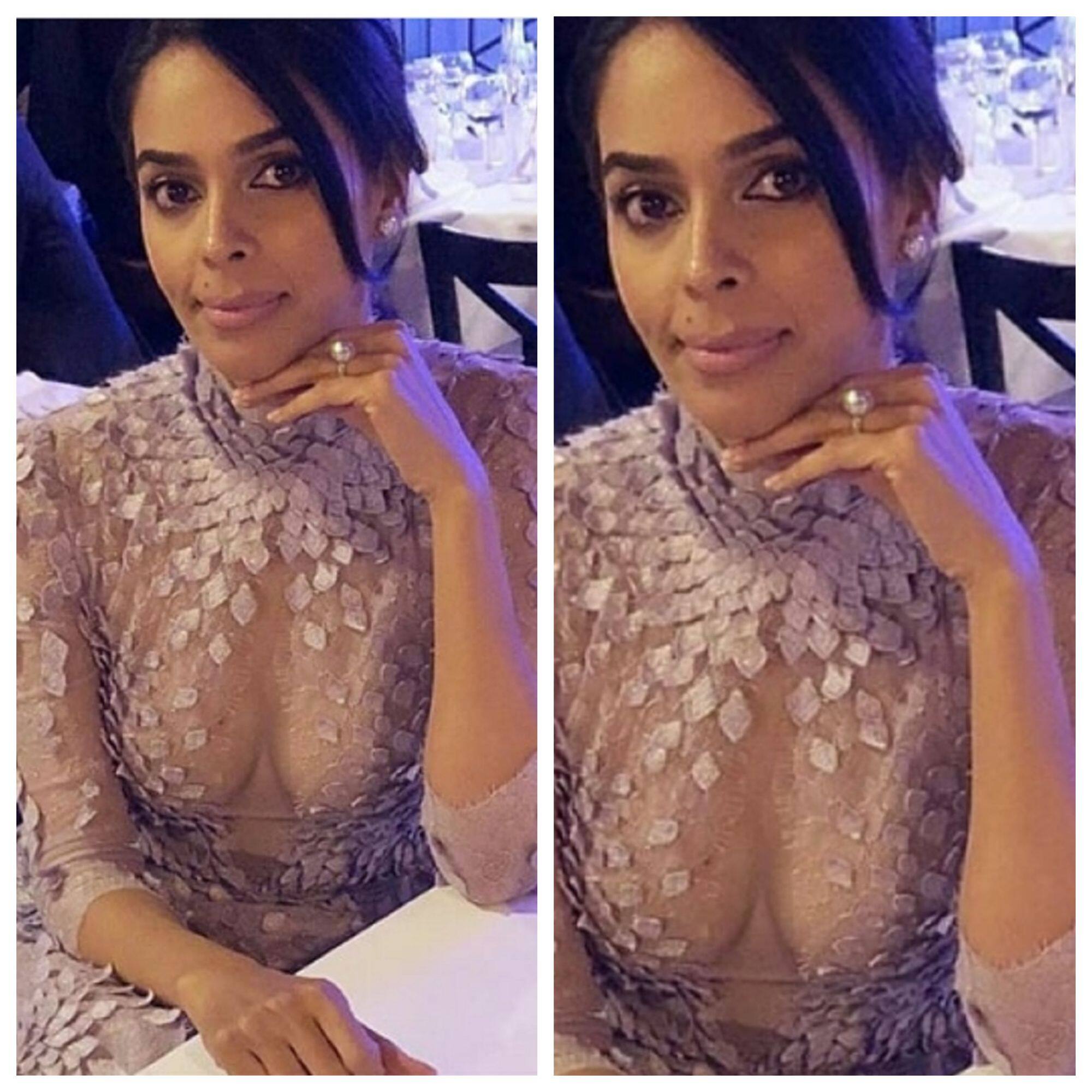 Actress Transparent Dress