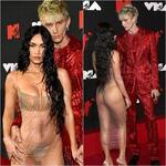 Megan Fox owns the red carpet in a see-through Mugler gown with a thong and a nude corset bra underneath at MTV VMAs 2021 – view pics