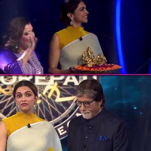 KBC 13 के मंच पर गणपति लेकर पहुंची Deepika Padukone, Amitabh Bachchan ने स्टेज पर कर डाली खिंचाई