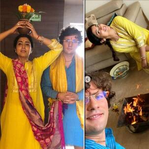 Drishyam 2 की शूटिंग से पहले Shriya Saran ने पति संग रखे नए घर में कदम, देखें गृह प्रवेश की फोटोज