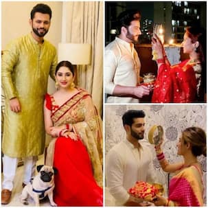 Karva Chauth 2021: सोलह श्रंगार करके चांद का दीदार करने पहुंची ये 10 हसीनाएं, पति की सूरत देखकर तोड़ा व्रत