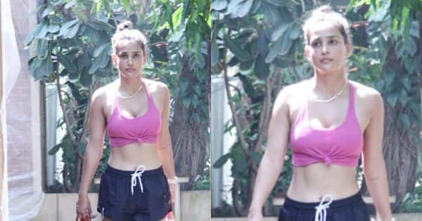 Aisha Sharma makes heads turn as she takes her dog out for a walk – see ...