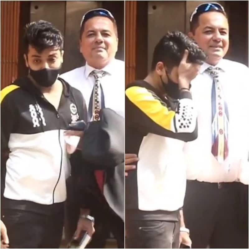 'Stop it dad!' Arbaaz Merchant facepalms as his father forces him to pose outside NCB office; paps can't stop laughing – watch video