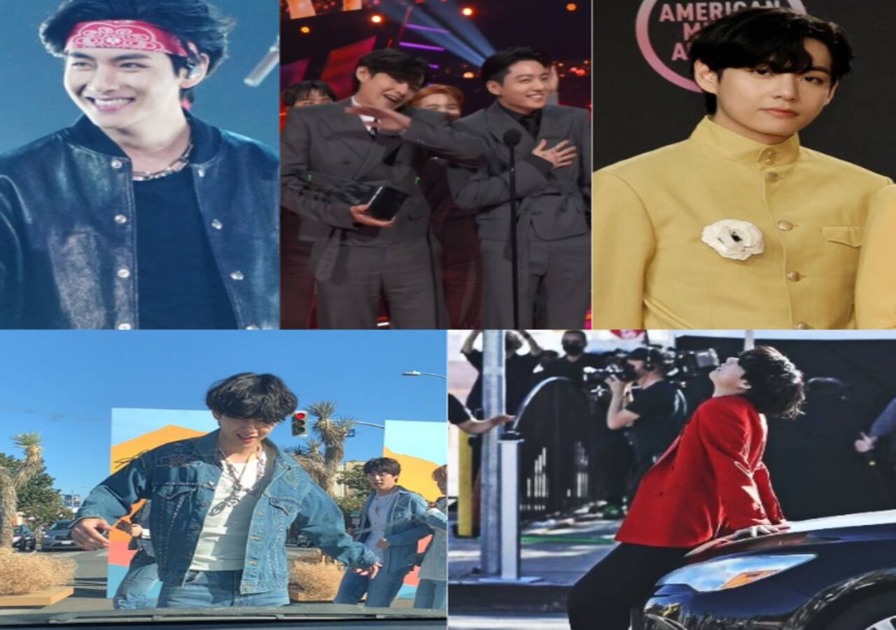 BTS concert: V turns model; ARMY reacts to Jungkook in red jacket-towel -  Hindustan Times