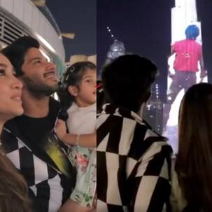 Kurup: Dulquer Salmaan is overwhelmed as the trailer lights up Burj Khalifa; reaction of his wife and daughter is priceless – watch