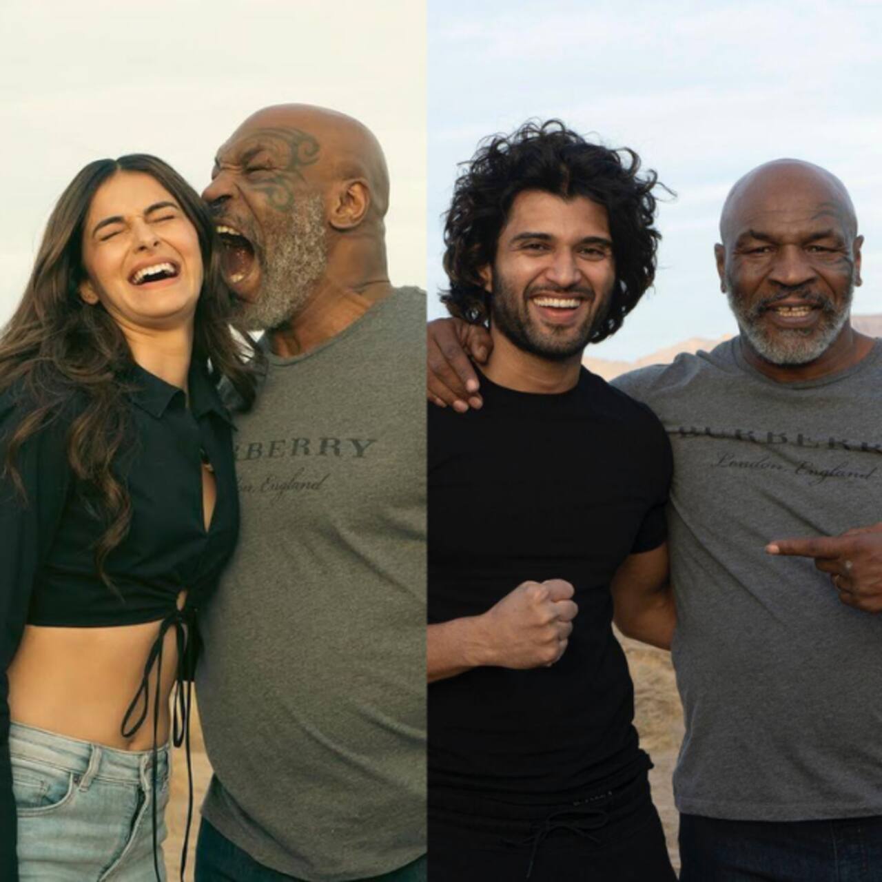 Vijay Deverakonda-Ananya Panday have a fan moment with Mike Tyson on the sets of Liger; treat the boxing legend to Indian cuisine - view pics