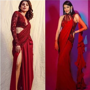 Samantha Ruth Prabhu or Kajal Aggarwal — Which South diva aced the modern cocktail saree look better? Vote Now