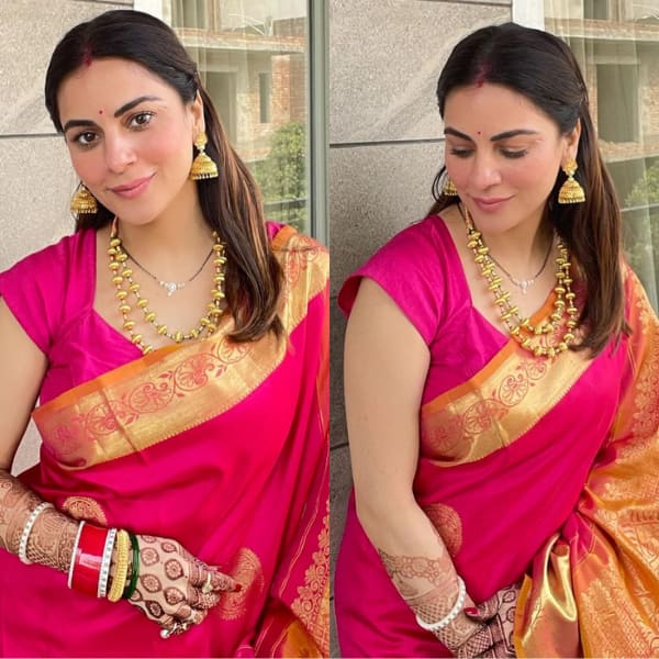 Newly wedded Shraddha Arya in Mangalsutra, sindoor and red chooda looks ...