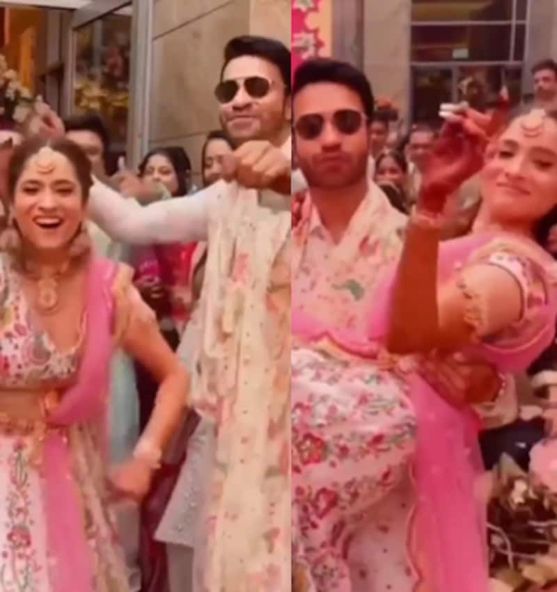 Ankita Lokhande-Vicky Jain wedding: Bride and groom have full Dhamaal dancing on Bollywood songs at mehendi ceremony – watch viral videos
