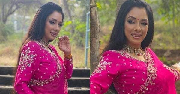 Anupamaa Aka Rupali Ganguly Poses Like Shes Shooting For A Romantic Bollywood Song Amid Trees