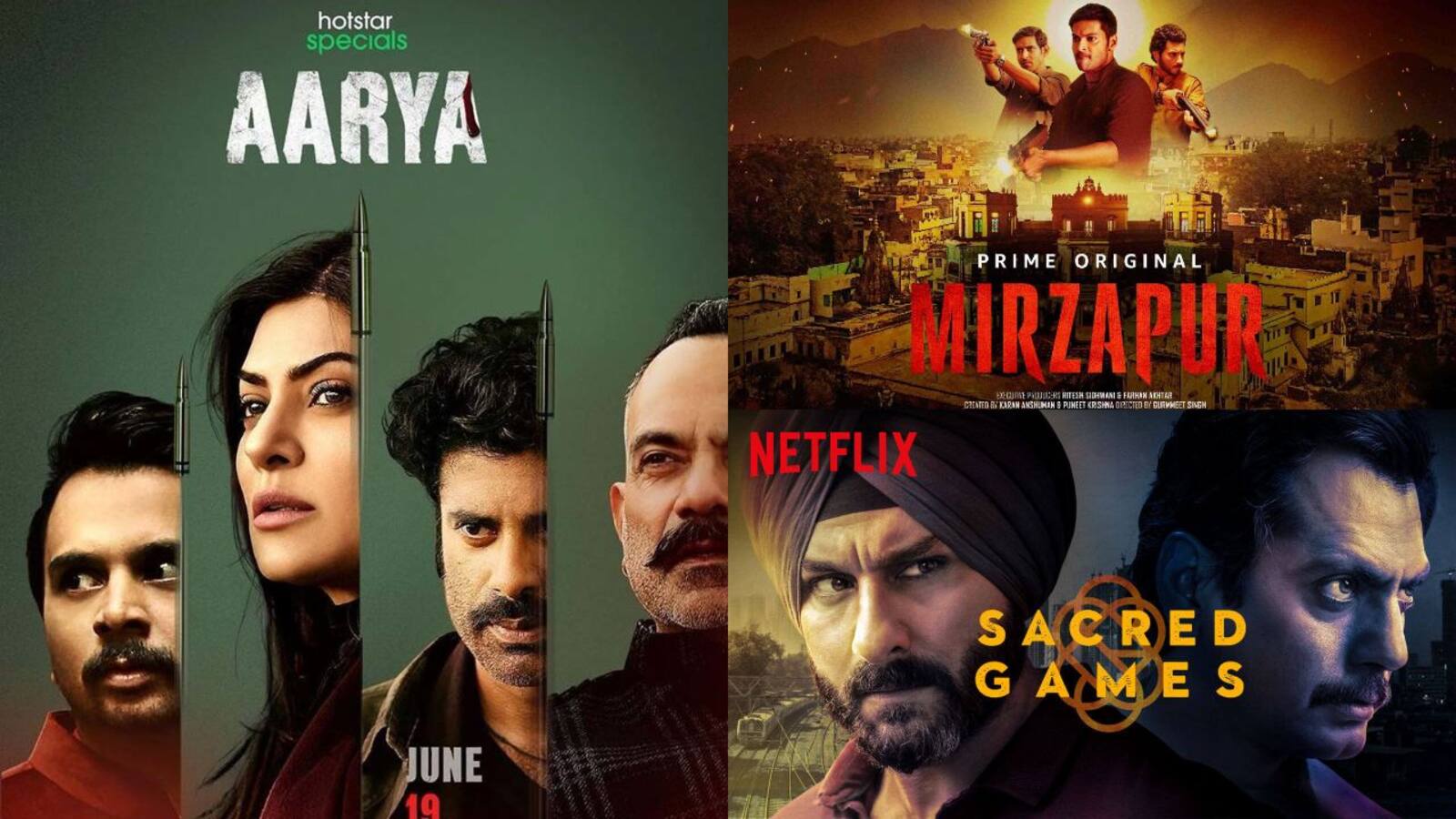 Aarya, Mirzapur, Sacred Games และอีก 3 รายการใน Netflix, Amazon Prime Video, Sony Liv ที่ทำลายสถิติทั้งหมด