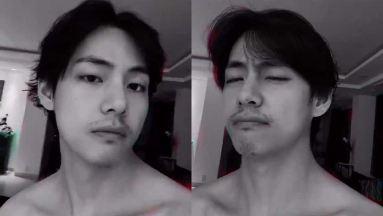 BTS fans react as Kim Taehyung sports kohl-rimmed eyes, poses shirtless -  Hindustan Times